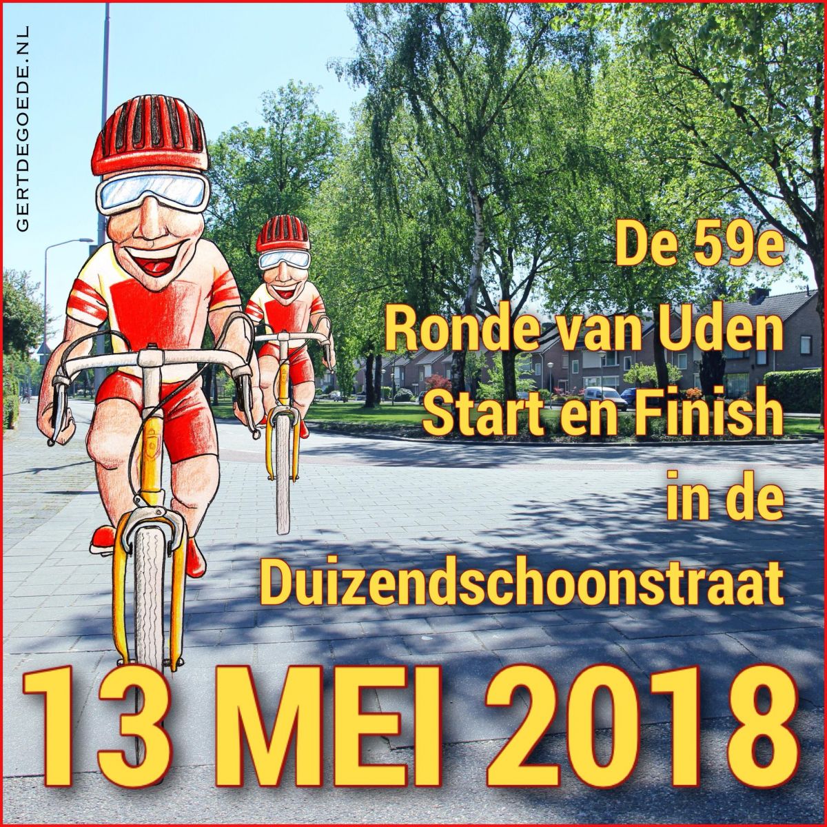 wielrennen wielrenner coureur fietsen fiets uden ronde van  gert de Goede wedstrijd wielerwedstrijd renfiets racefiets bike bicycle race