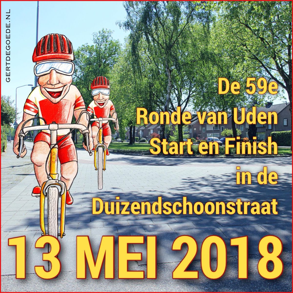 wielrennen wielrenner coureur fietsen fiets uden ronde van  gert de Goede wedstrijd wielerwedstrijd renfiets racefiets bike bicycle race