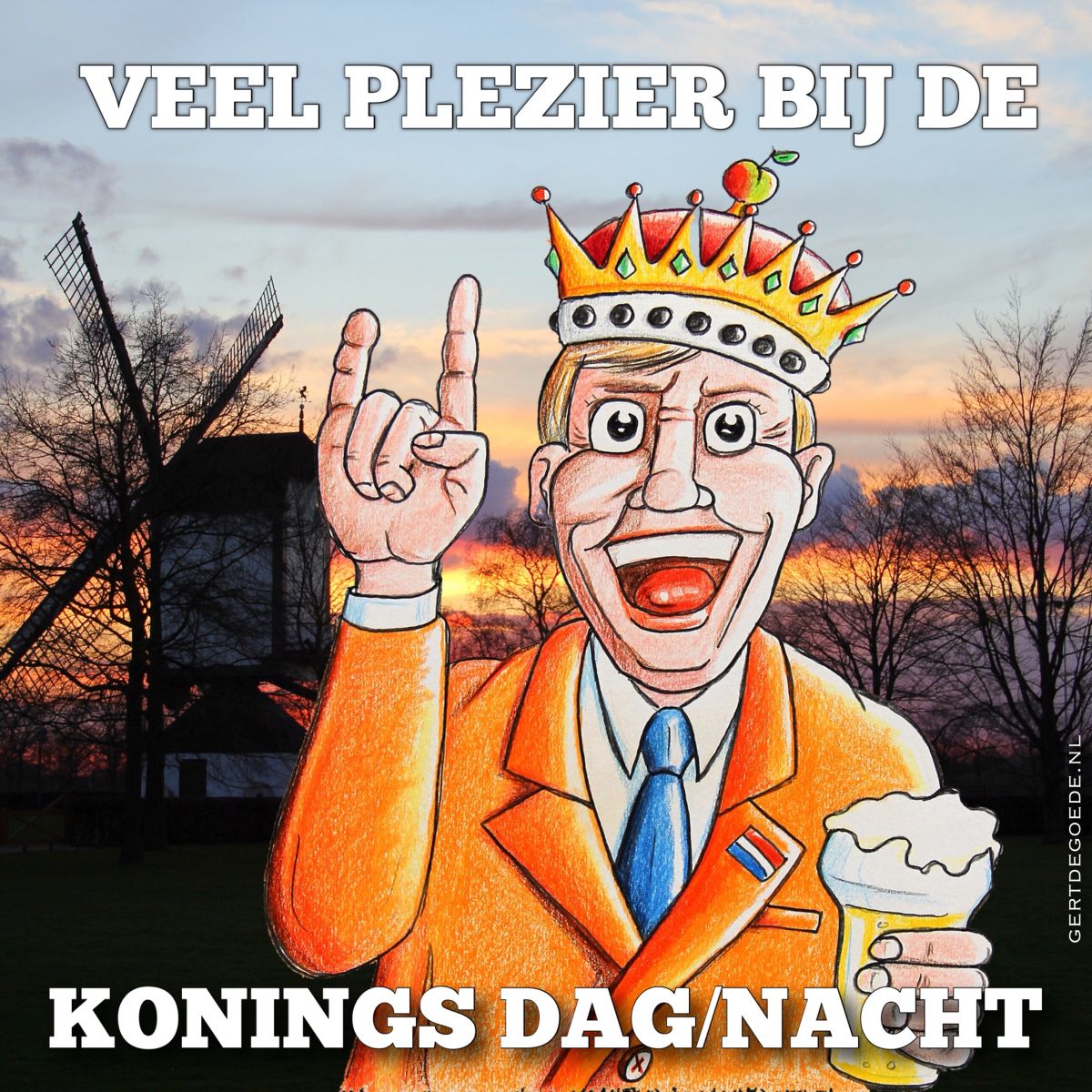 Koningsdag kingsday koningsnacht #illustration #illustrator #illustratie #illustrazione #illustrazioni #ambachtelijk #ambacht #vrolijk #happy #fun #cheerful #cartoon #comic #photoedit #thumbsup #artwork #fröhlich #cheerful #gai #glædelig #lëschtegb #快活 插图 #gertdegoede #art